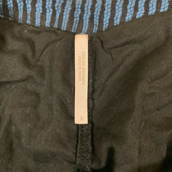 Free People Boho Striped High Waisted Casual Shorts Blue Black 6 Side Zip - Picture 4 of 4